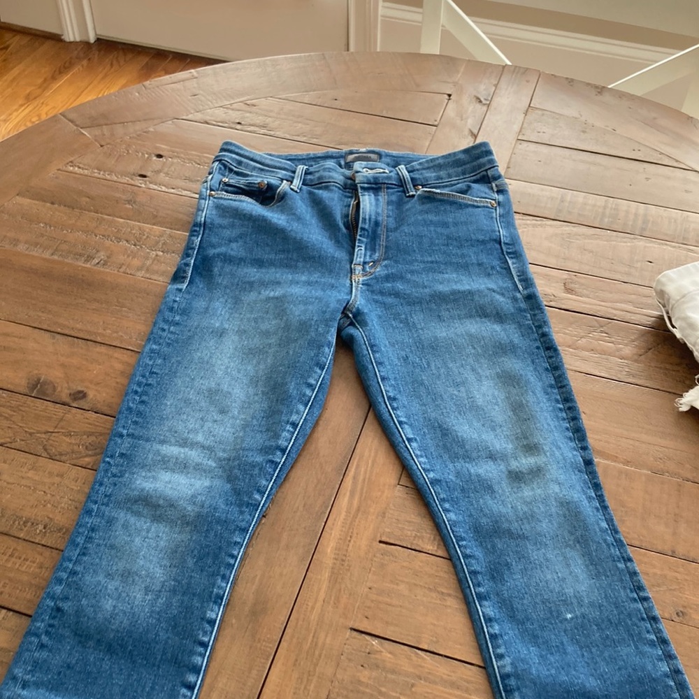MOTHER High-Rise Blue Denim Jeans